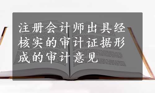 注册会计师出具经核实的审计证据形成的审计意见