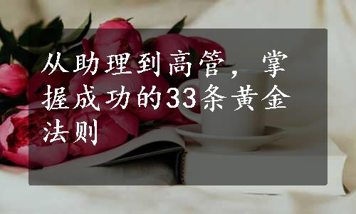 从助理到高管，掌握成功的33条黄金法则