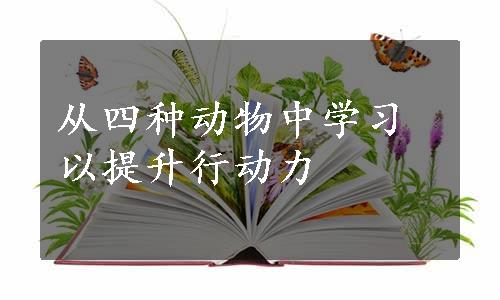 从四种动物中学习以提升行动力