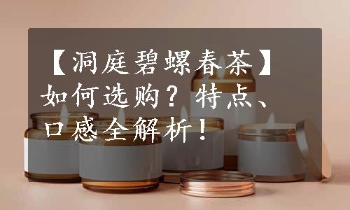 【洞庭碧螺春茶】如何选购？特点、口感全解析！