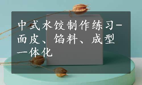 中式水饺制作练习-面皮、馅料、成型一体化