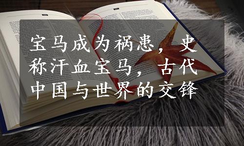 宝马成为祸患，史称汗血宝马，古代中国与世界的交锋