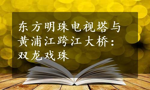 东方明珠电视塔与黄浦江跨江大桥：双龙戏珠