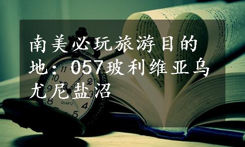 南美必玩旅游目的地：057玻利维亚乌尤尼盐沼