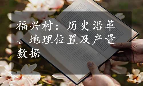 福兴村：历史沿革、地理位置及产量数据