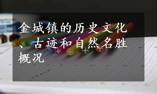 金城镇的历史文化、古迹和自然名胜概况