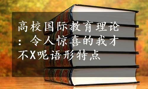 高校国际教育理论：令人惊喜的我才不X呢语形特点