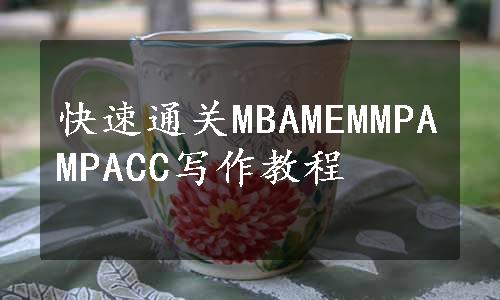 快速通关MBAMEMMPAMPACC写作教程