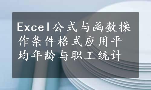 Excel公式与函数操作条件格式应用平均年龄与职工统计