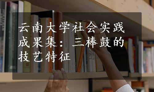 云南大学社会实践成果集：三棒鼓的技艺特征