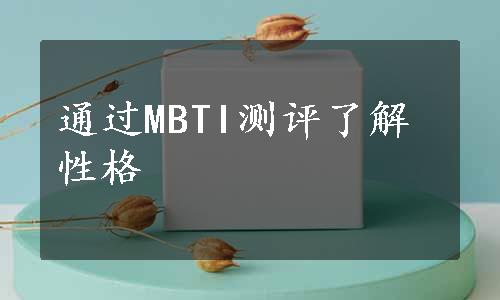 通过MBTI测评了解性格