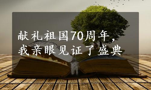 献礼祖国70周年，我亲眼见证了盛典