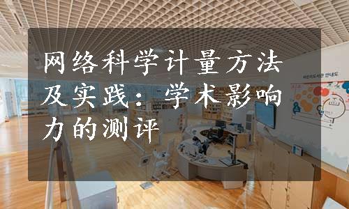 网络科学计量方法及实践：学术影响力的测评