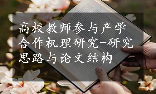 高校教师参与产学合作机理研究-研究思路与论文结构