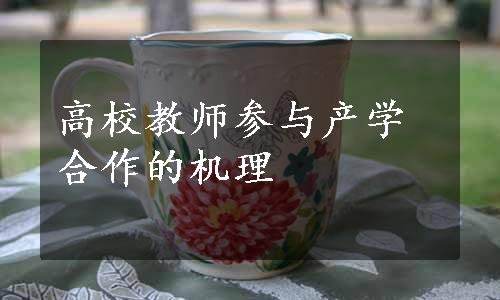 高校教师参与产学合作的机理