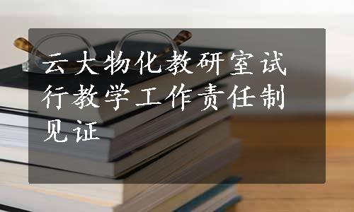 云大物化教研室试行教学工作责任制见证