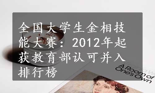 全国大学生金相技能大赛：2012年起获教育部认可并入排行榜