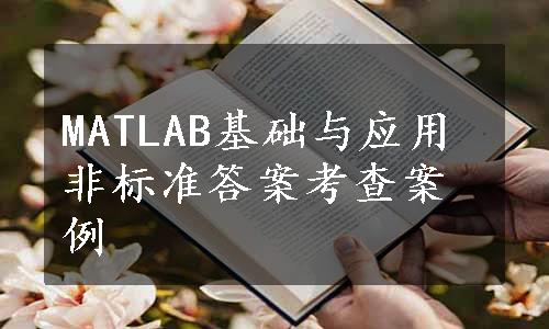 MATLAB基础与应用非标准答案考查案例