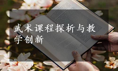 武术课程探析与教学创新