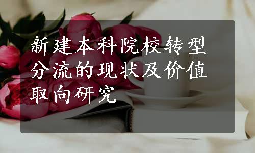 新建本科院校转型分流的现状及价值取向研究