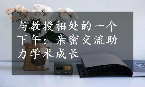 与教授相处的一个下午：亲密交流助力学术成长