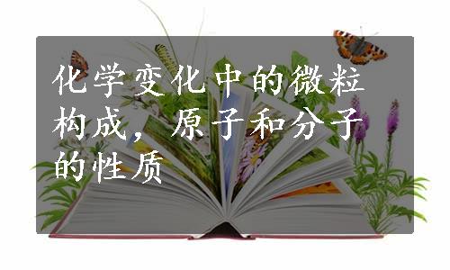 化学变化中的微粒构成，原子和分子的性质