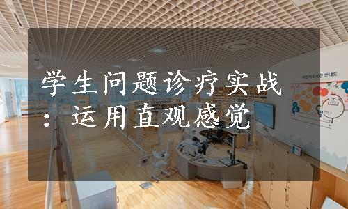 学生问题诊疗实战：运用直观感觉