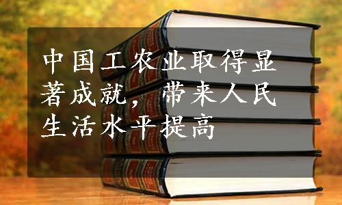 中国工农业取得显著成就，带来人民生活水平提高