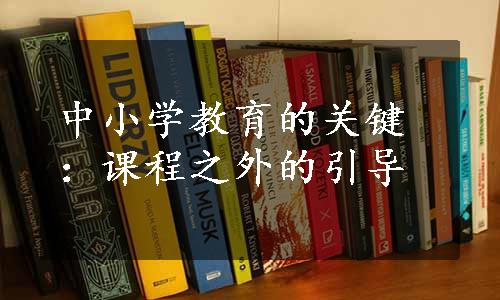 中小学教育的关键：课程之外的引导