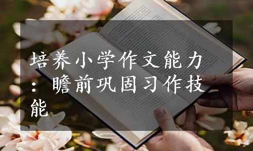 培养小学作文能力：瞻前巩固习作技能