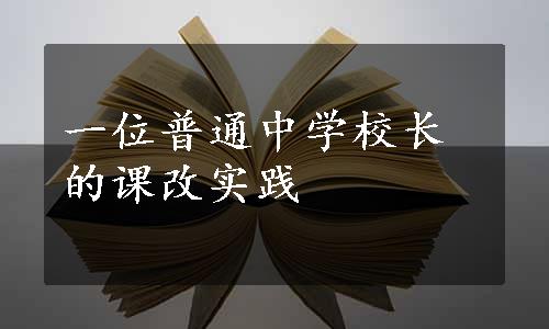 一位普通中学校长的课改实践