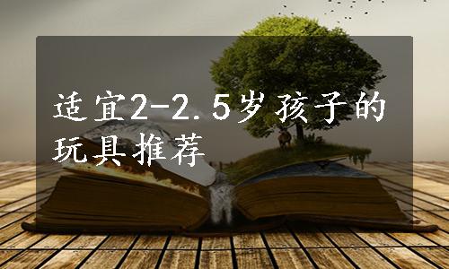 适宜2-2.5岁孩子的玩具推荐