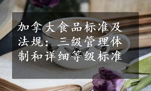 加拿大食品标准及法规：三级管理体制和详细等级标准