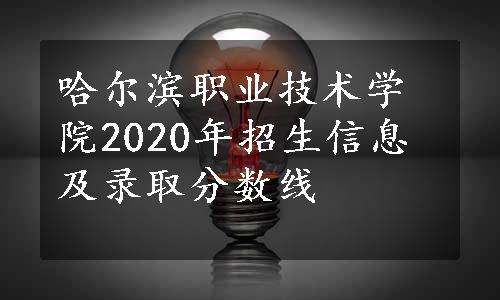 哈尔滨职业技术学院2020年招生信息及录取分数线