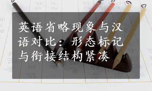 英语省略现象与汉语对比：形态标记与衔接结构紧凑