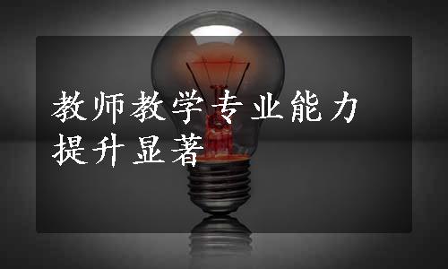 教师教学专业能力提升显著