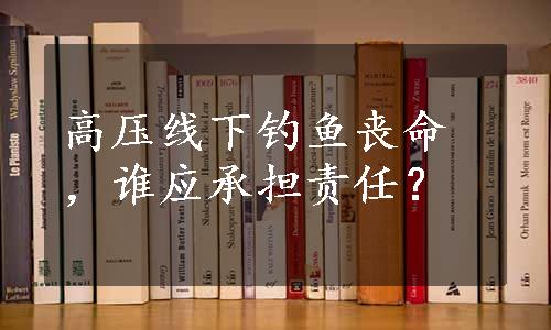 高压线下钓鱼丧命，谁应承担责任？