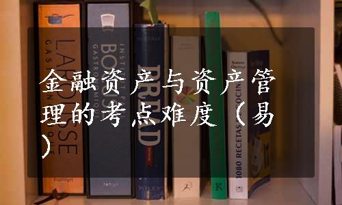 金融资产与资产管理的考点难度（易）