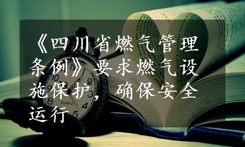 《四川省燃气管理条例》要求燃气设施保护，确保安全运行