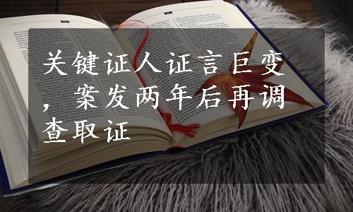 关键证人证言巨变，案发两年后再调查取证