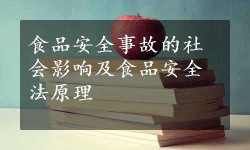 食品安全事故的社会影响及食品安全法原理