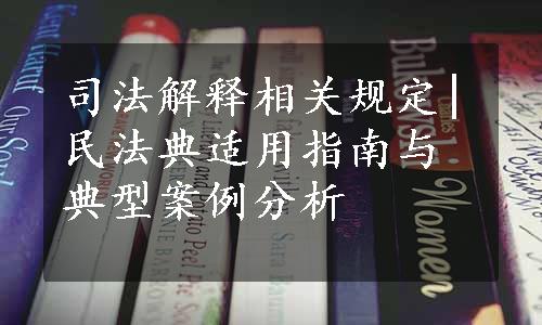 司法解释相关规定|民法典适用指南与典型案例分析