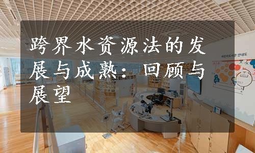 跨界水资源法的发展与成熟：回顾与展望