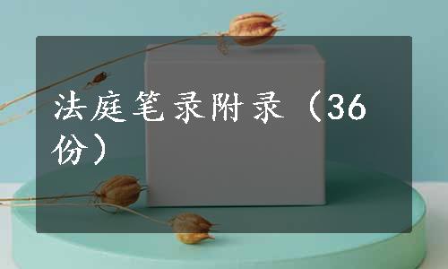 法庭笔录附录（36份）