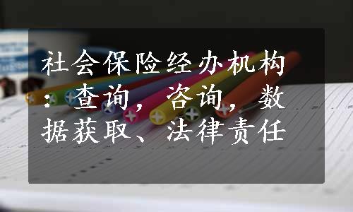 社会保险经办机构：查询，咨询，数据获取、法律责任