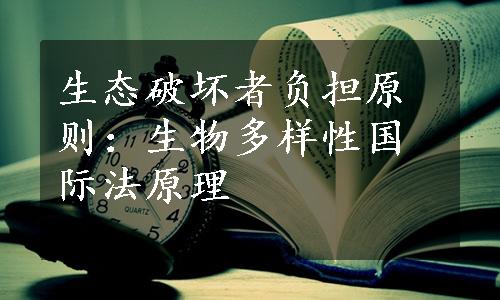 生态破坏者负担原则：生物多样性国际法原理