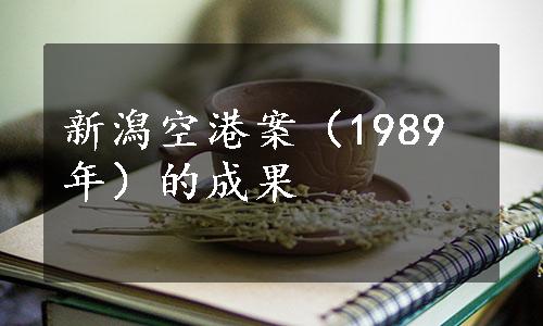 新潟空港案（1989年）的成果