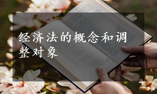 经济法的概念和调整对象