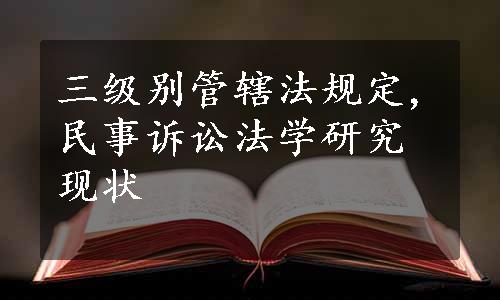 三级别管辖法规定,民事诉讼法学研究现状