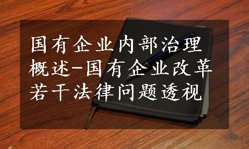 国有企业内部治理概述-国有企业改革若干法律问题透视